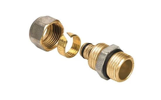 Henco Knelovergangsstuk messing 26/3mm x 1" M (drink)water Henco 1-2606-S