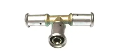 Henco Persverloop-T messing 26/3x16/2x26/3mm FFF (drink)water Henco 10P-261626