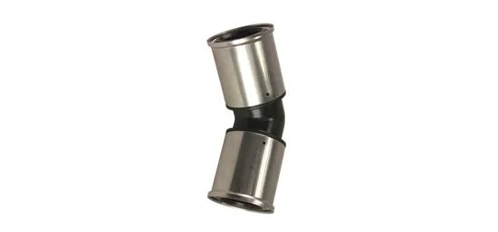 Henco Persknie kunststof 75/6mm FF 45° (drink)water Henco PVDF 27PK-7575