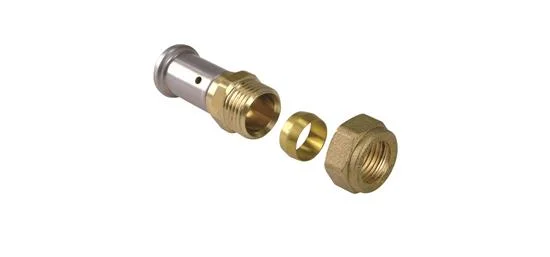Henco Persovergangsstuk messing 16/2mm x 15mm knel (drink)water Henco 30P-1615S-2