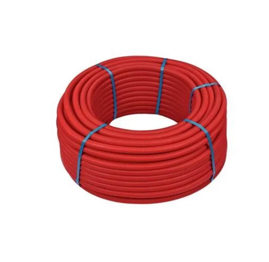 Henco Meerlagenbuis met mantelbuis Henco 20x2mm rood flexibel 50m 50-020MR
