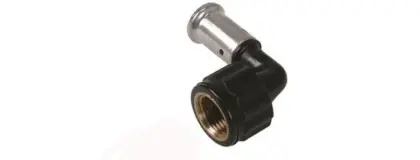 Henco Persovergangsknie kunststof 63/4.5mm x 2" F 90° (drink)water Henco PVDF 6PK-6310