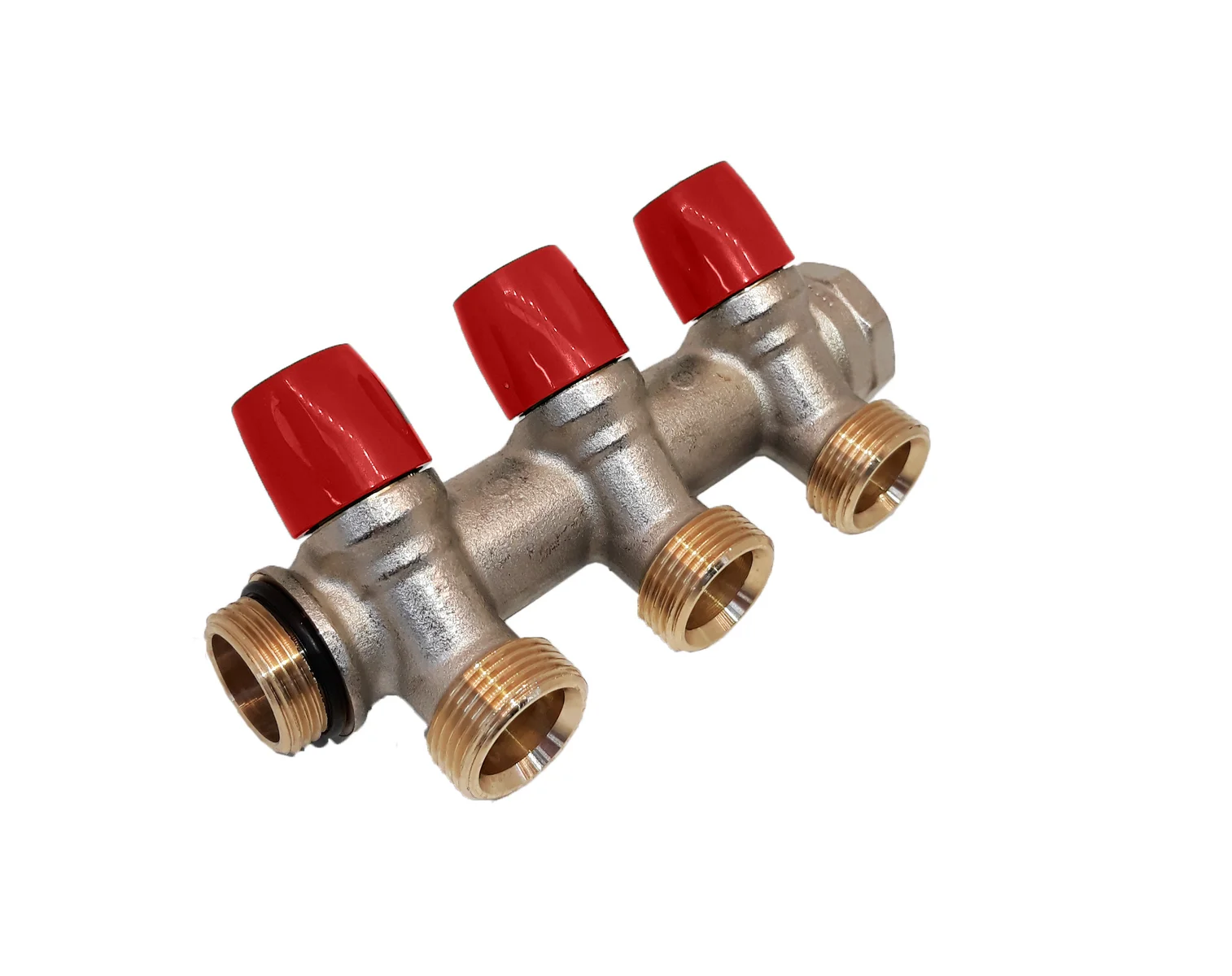 Henco Verdeler voor CV messing Henco 3/4" + 4 x 3/4" rood VBS050504-RO