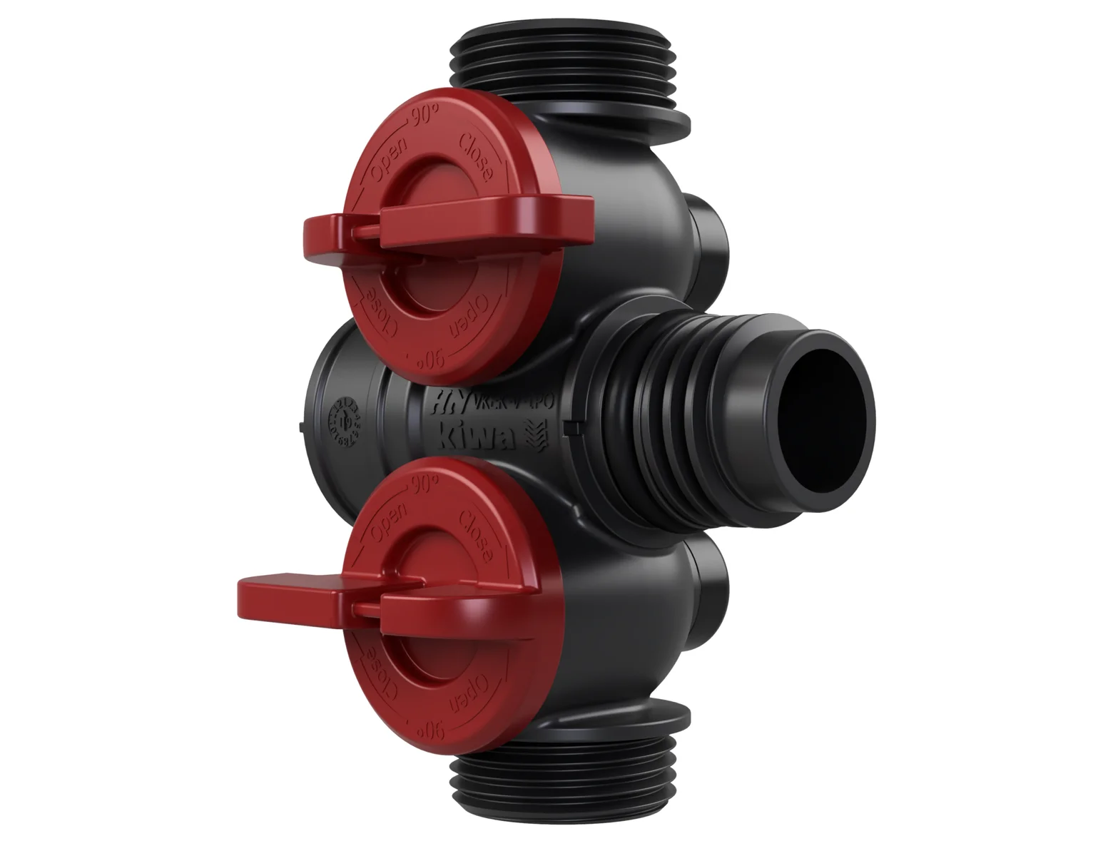 Henco Verdeler voor CV kunststof Henco Pro-Flow 1PO  rood VKEK-V-1PO-RED