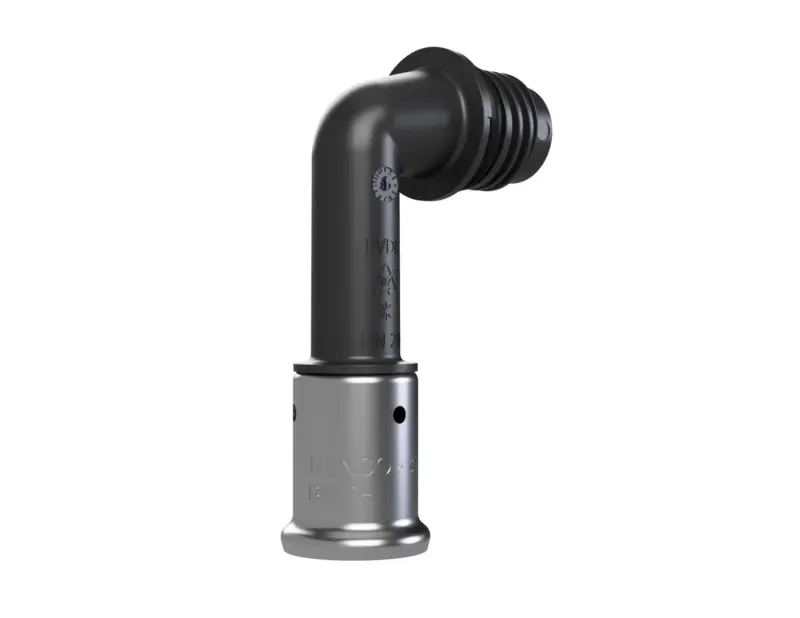 Henco Persovergangsknie kunststof 20/2mm x M 90° (drink)water Henco Pro-Flow VKPK90-20-D