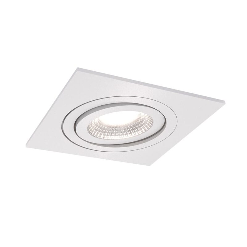 ID TO LIGHT SILVERSTONE Spot Inbouw Wit gestructureerd Lamellen GU10 Max 50W IDTL413507BEZ