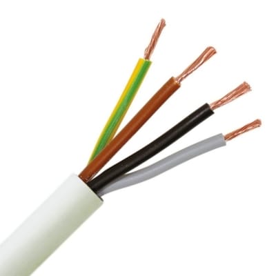 INSTALLATIEKABEL H05VV-F VTMB verbindingskabel PVC flexibel gladde mantel 500V wit 4G1