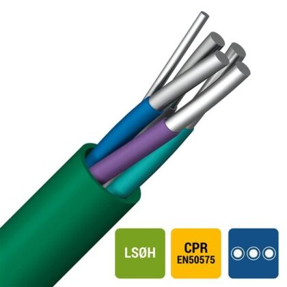 INSTALLATIEKABEL TEL QUART GROEN CCA S1D2A1 1X4X0