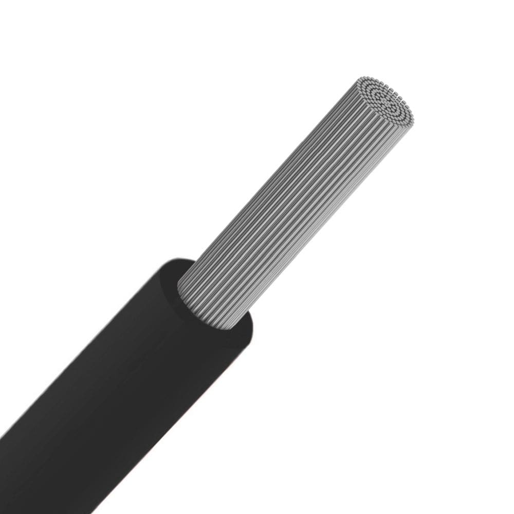 INSTALLATIEKABEL VTBst H05V-KT draad PVC soepel vertind 500V Eca 70°C Zwart 1mm² H05V-KT1N-ECA R 100
