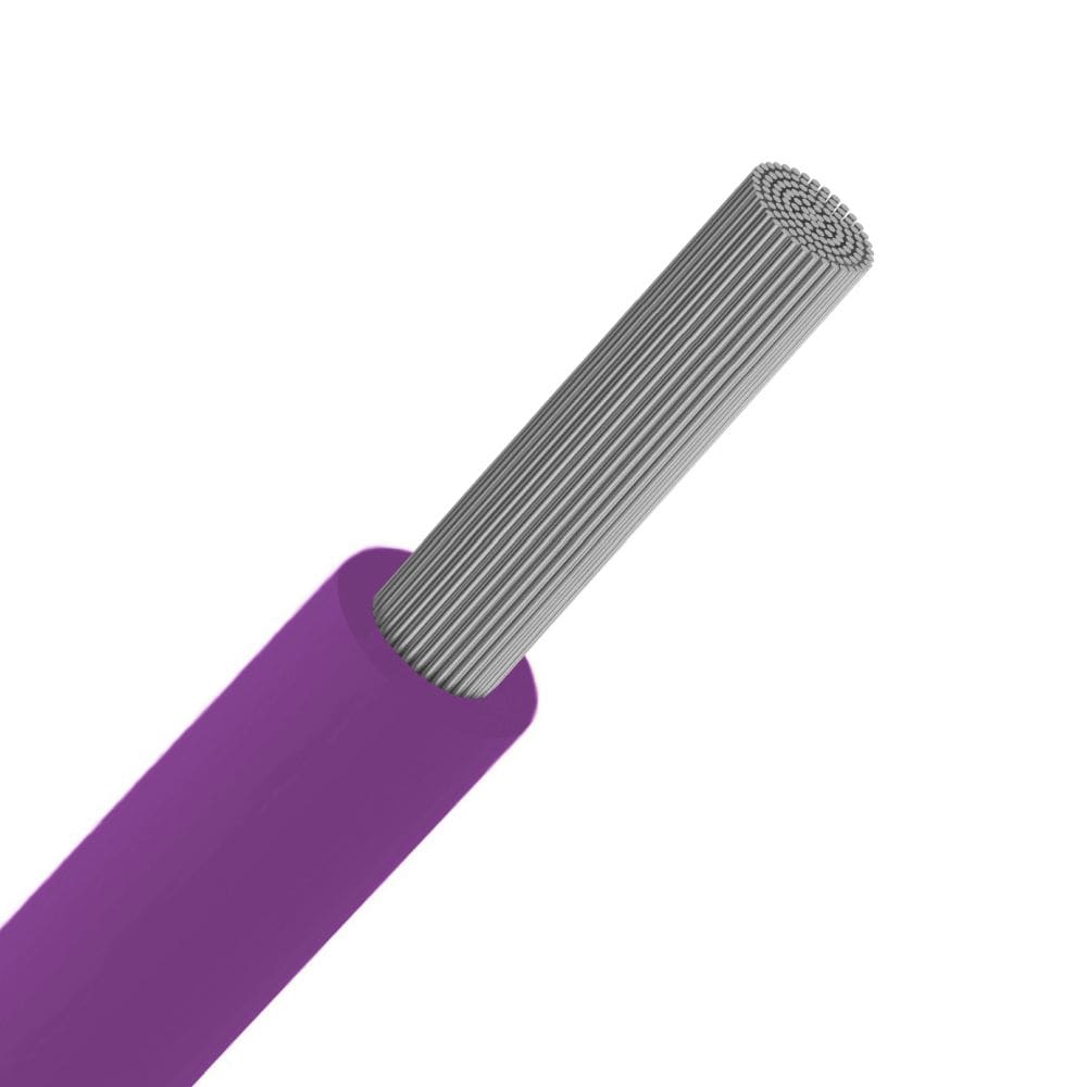 INSTALLATIEKABEL VTBst H05V-KT draad PVC soepel vertind 500V Eca 70°C Lila/violet 1mm² H05V-KT1VI-ECA R 100