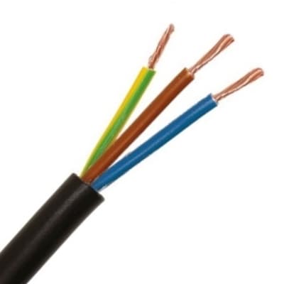 INSTALLATIEKABEL H05VV-F VTMB verbindingskabel PVC flexibel gladde mantel 500V zwart 3G1