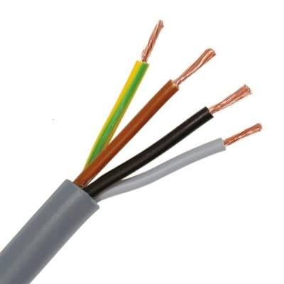 INSTALLATIEKABEL H05VV-F VTMB verbindingskabel PVC flexibel gladde mantel 500V grijs 4G0