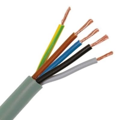 INSTALLATIEKABEL H05VV-F VTMB verbindingskabel PVC flexibel gladde mantel 500V grijs 5G1