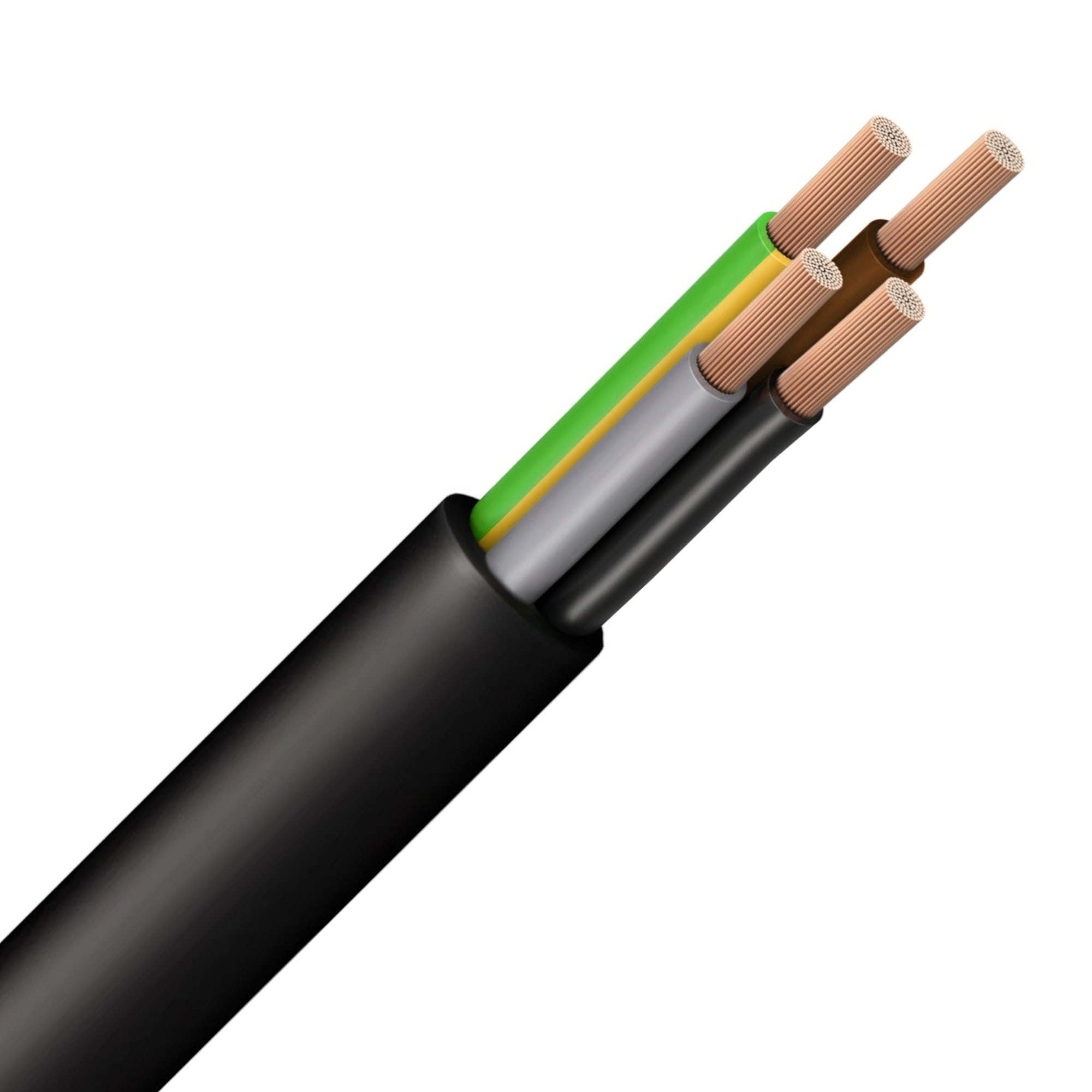INSTALLATIEKABEL H07RN-F rubberkabel flexibel 750V Eca zwart 4G2