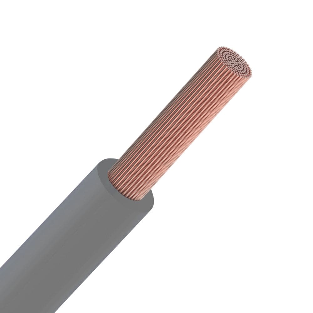 INSTALLATIEKABEL VOBs H07V-K draad PVC soepel 750V Eca 70°C Grijs 10mm² H07V-K10G-ECA R 100