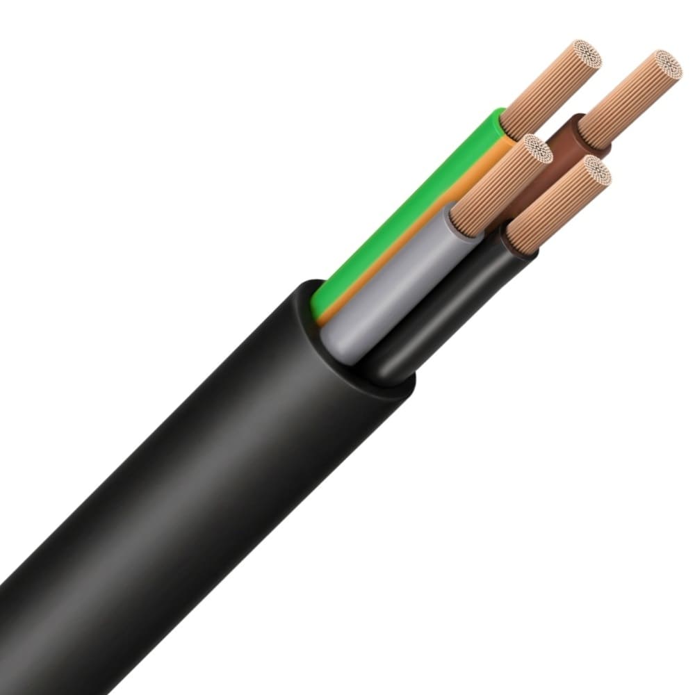 INSTALLATIEKABEL H07ZZ-F rubberkabel halogeenvrij flexibel 750V CCA S1D1A1 zwart 4G2