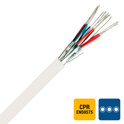 INSTALLATIEKABEL TPVF telefonie PVC afgeschermd per paar binnen 150V Cca s3d2a3 wit 10X2X0
