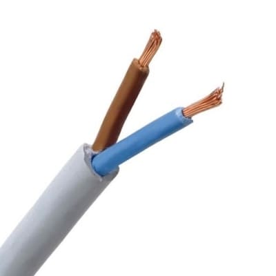 INSTALLATIEKABEL VTLB H03VV-F verbindingskabel PVC flexibel 300V grijs 2X0