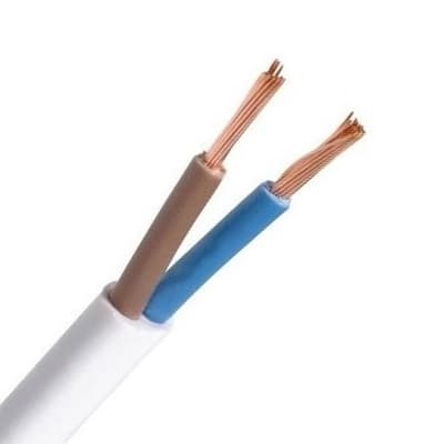 INSTALLATIEKABEL VTLB H03VV-F verbindingskabel PVC flexibel 300V wit 2X0