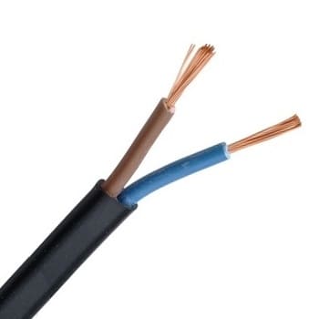 INSTALLATIEKABEL VTLB H03VV-F verbindingskabel PVC flexibel 300V zwart 2X0