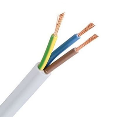 INSTALLATIEKABEL VTLB H03VV-F verbindingskabel PVC flexibel 300V wit 3G0