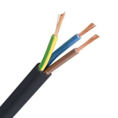 INSTALLATIEKABEL VTLB H03VV-F verbindingskabel PVC flexibel 300V zwart 3G0
