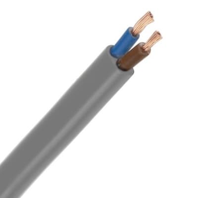 INSTALLATIEKABEL VTLBp H03VVH2-F vlakke verbindingskabel PVC flexibel 300V grijs 2X0