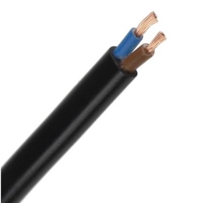 INSTALLATIEKABEL VTLBp H03VVH2-F vlakke verbindingskabel PVC flexibel 300V zwart 2X0