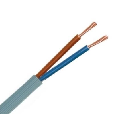 INSTALLATIEKABEL VTMB H05VV-F verbindingskabel PVC flexibel geribde mantel 500V grijs 2X1