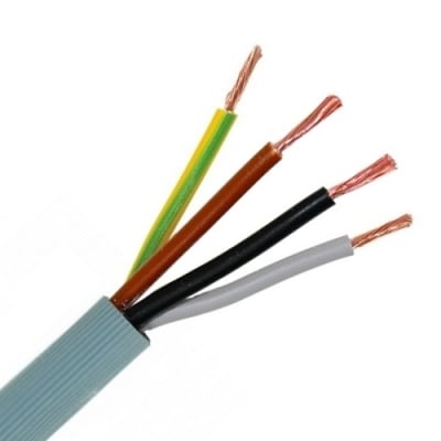 INSTALLATIEKABEL VTMB H05VV-F verbindingskabel PVC flexibel geribde mantel 500V grijs 4G1
