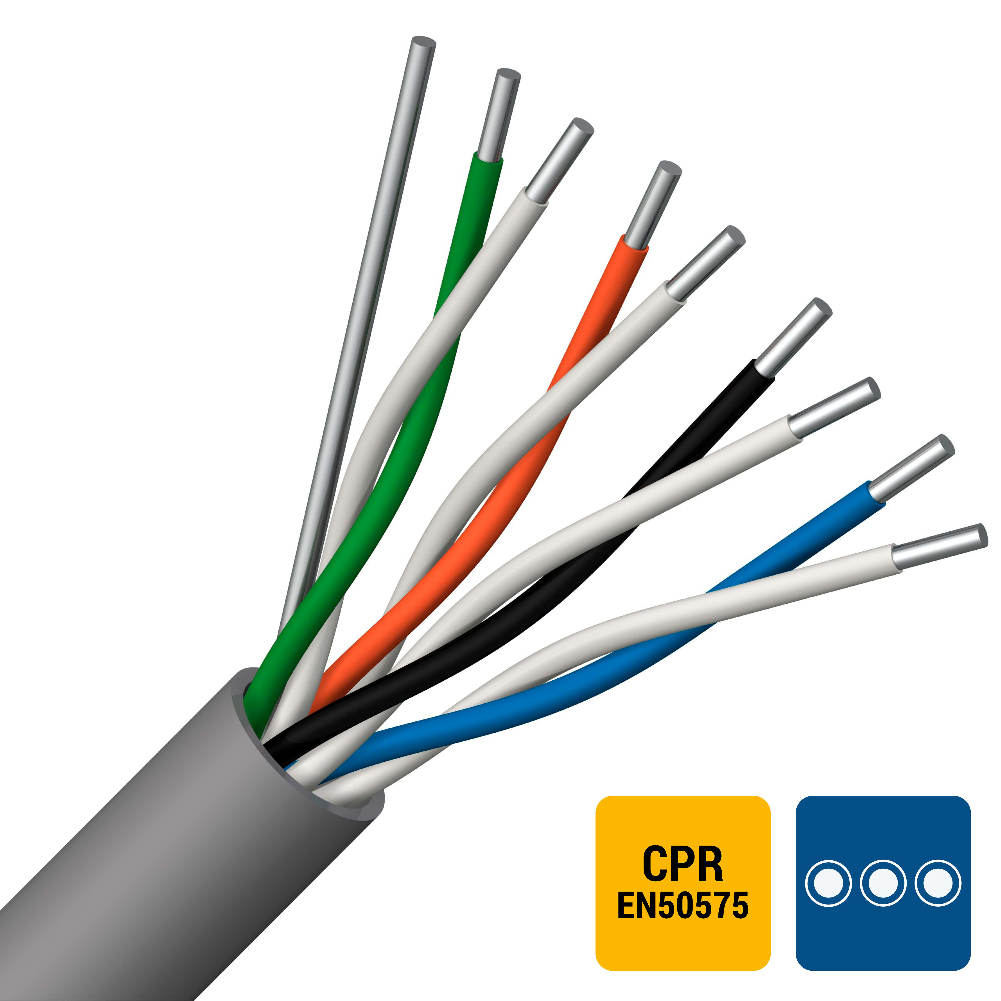 INSTALLATIEKABEL VVT telefoniekabel PVC samengedraaid per paar binnen 150V Cca s3d2a3 10X2X0