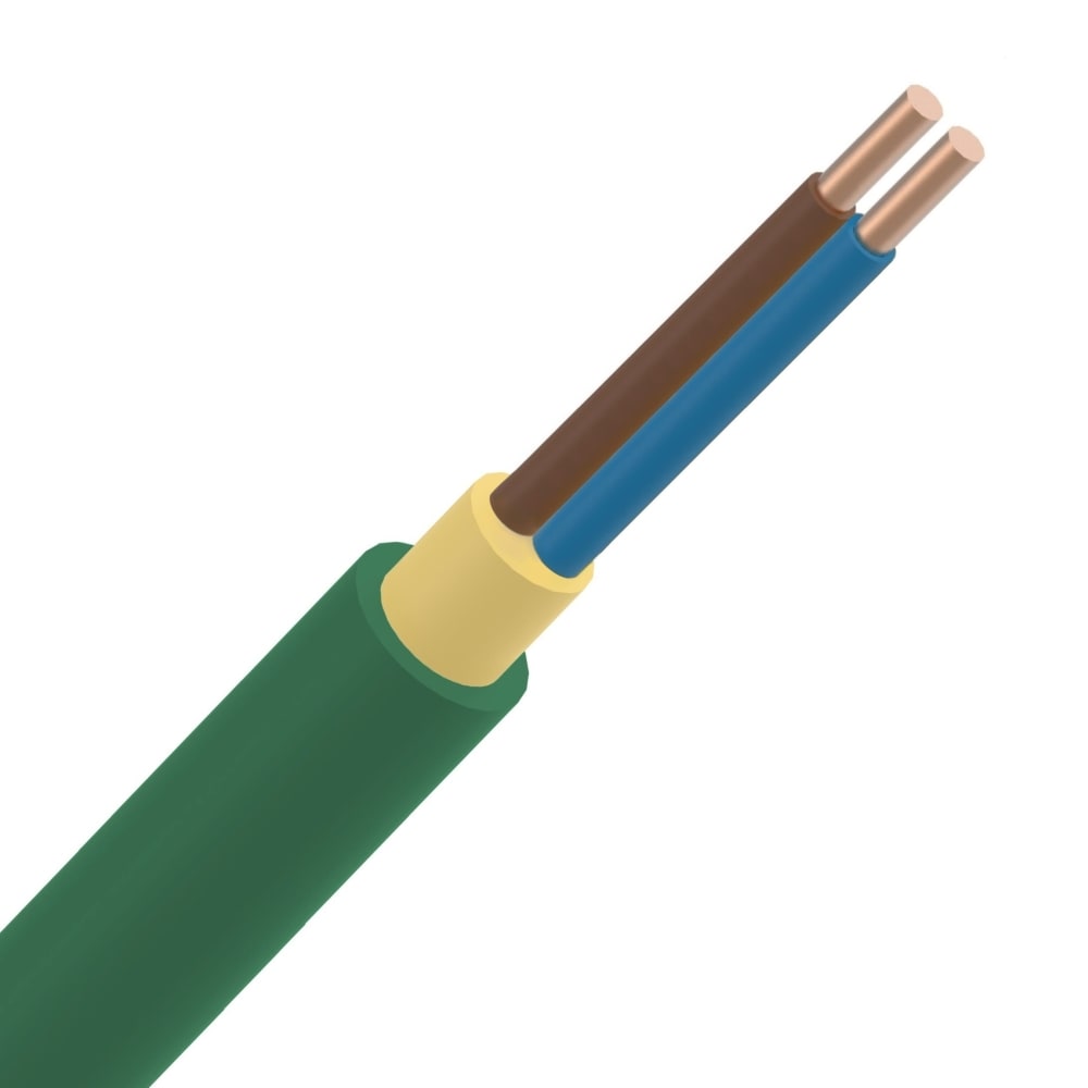 INSTALLATIEKABEL XGB installatiekabel XLPE/LS0H 1kV Cca s1d2a1 groen 2X10mm² XGB2X10-CCA B 1000