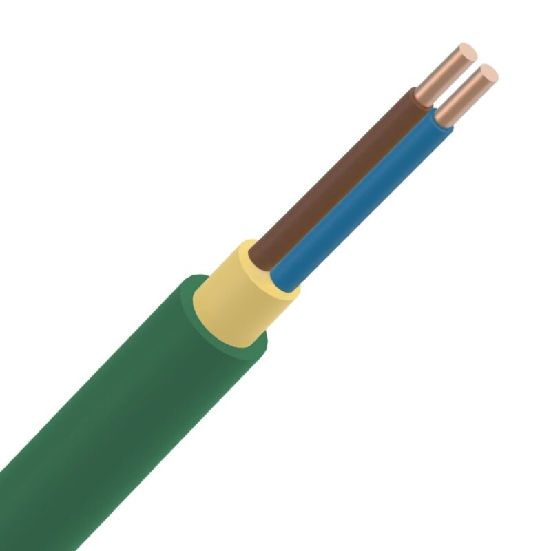 INSTALLATIEKABEL XGB installatiekabel XLPE/LS0H 1kV Cca s1d2a1 groen 2X2
