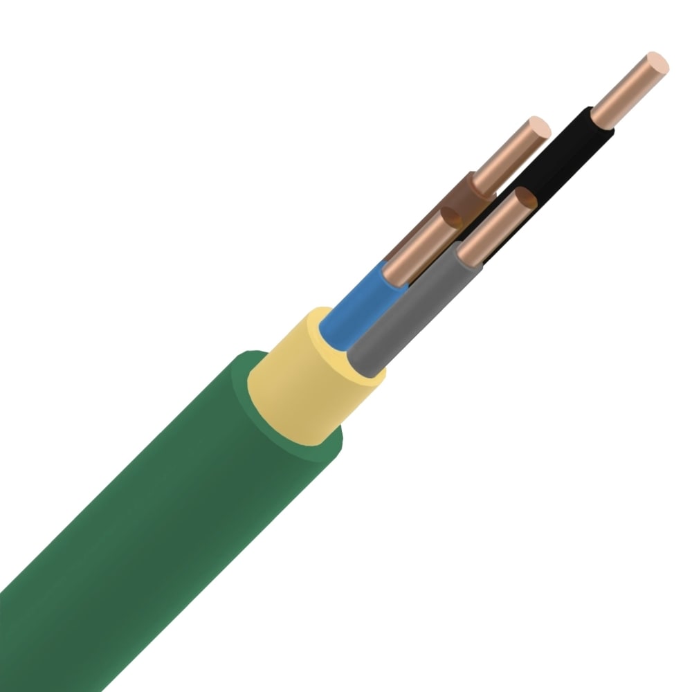 INSTALLATIEKABEL XGB installatiekabel XLPE/LS0H 1kV Cca s1d2a1 groen 4X10mm² XGB4X10-CCA R 50