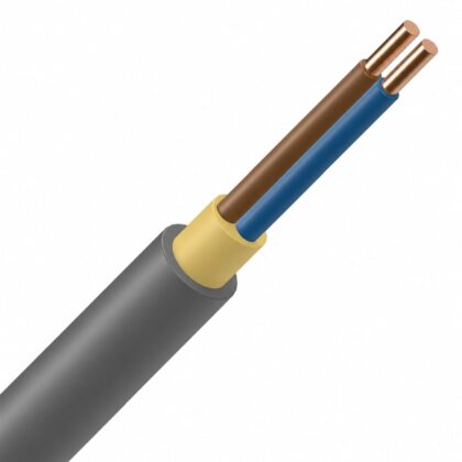 INSTALLATIEKABEL XVB installatiekabel XLPE/PVC 1kV Cca s3d2a3 grijs 2X6mm² XVB2X6-CCA B 1000