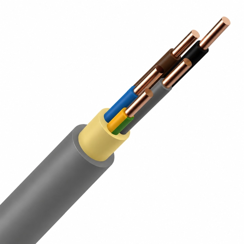 INSTALLATIEKABEL XVB installatiekabel XLPE/PVC 1kV Cca s3d2a3 grijs 5G6mm² XVB5G6-CCA B 3000