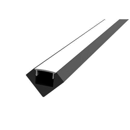 INTEGRATECH Profiel ALU45 zwart 2m plexi mat incl. toebehoren ALU45B-M2