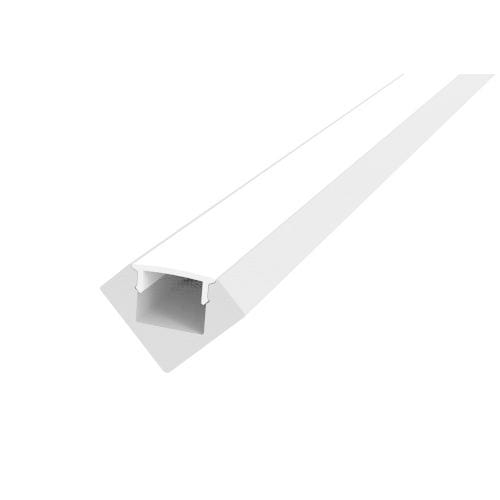 INTEGRATECH Profiel ALU45 wit 2m plexi mat incl. toebehoren ALU45W-M2