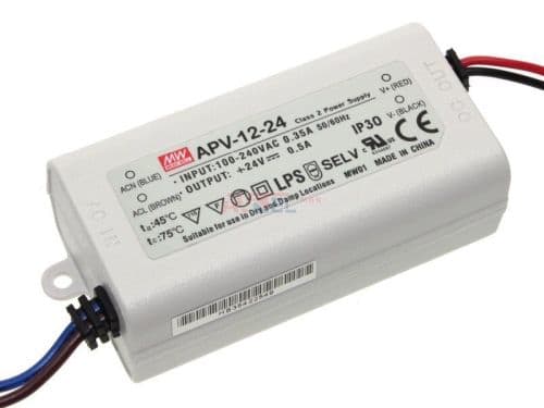 INTEGRATECH LED voeding 24VDC 12W IP30 APV-12-24