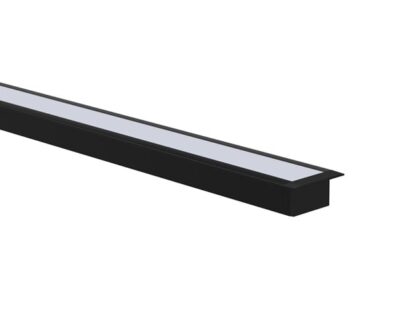 INTEGRATECH Kit zwart performax inbouw 28x12 opaal cover 3m PR-PERRE2812B-O3