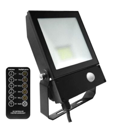 INTEGRATECH Led floodlight QT 20W 3000K zwart PIR QTFL203PIR