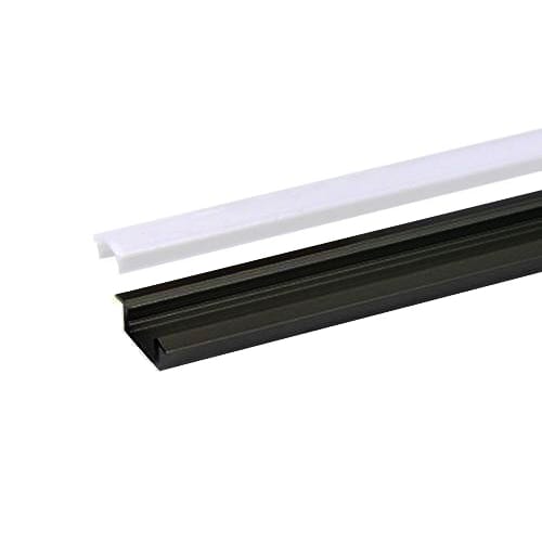 INTEGRATECH Profiel RSL7 zwart 2m matte plexi incl. toebehoren RSL7B-M2