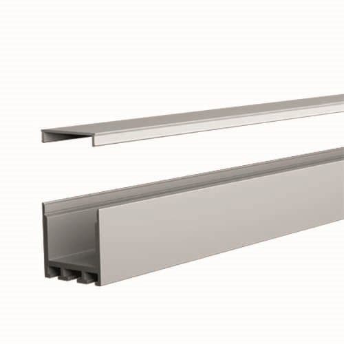 INTEGRATECH Profiel SL Flat 25x25 alu 3m cover opaal  incl acc SLF2525A-O3