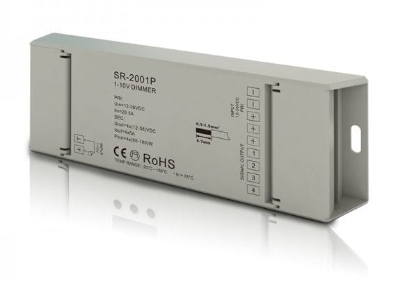 INTEGRATECH 1-10V dimmer mono-color 12-36VDC 4x5A SR-2001P