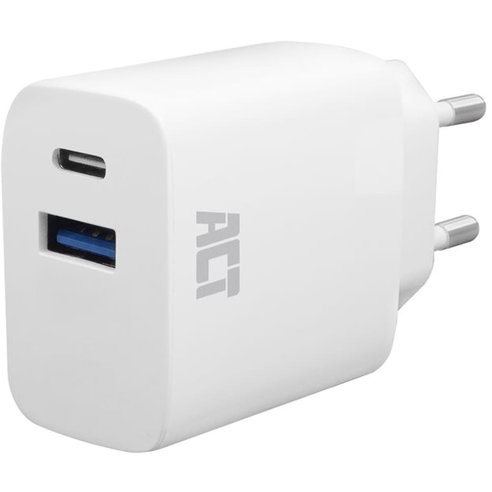 INTRONICS ACT USB-C & USB-A charger 20W with Power Delivery PPS