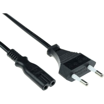 INTRONICS ACT Stroomkabel Euro male - C7 female zwart 3 m AK5242