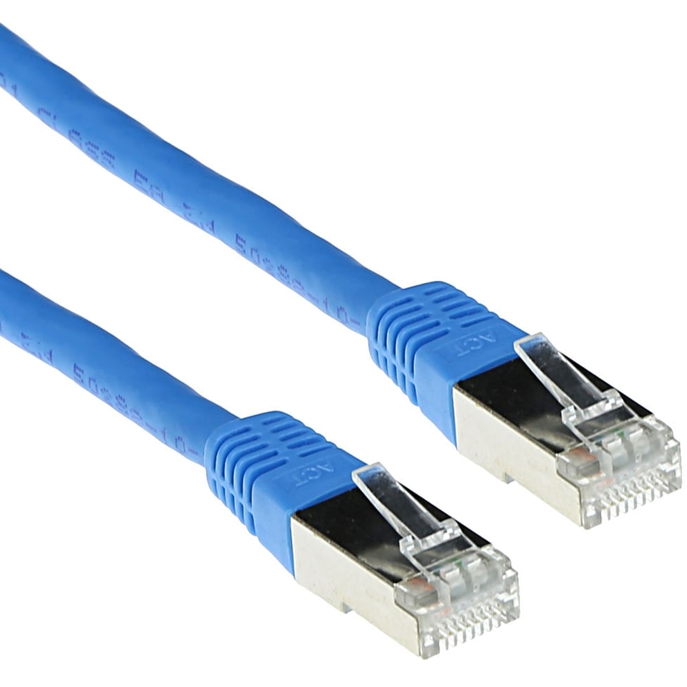 INTRONICS ACT Blue 0.5 meter F/UTP CAT5E patch cable with RJ45 connectors IB7600