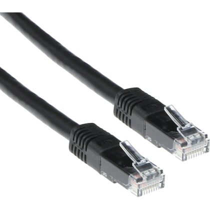INTRONICS ACT Black 2 meter U/UTP CAT6 patch cable with RJ45 connectors IB8902