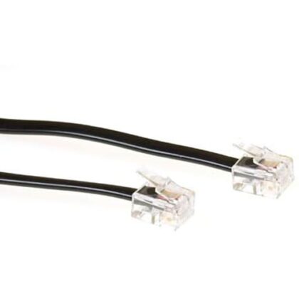INTRONICS ACT Zwarte 3 meter platte telefoonkabel met RJ11 connectoren TD5503