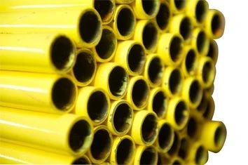 Arcelor ISO Medium gelaste buis gelakt 2 (lengte 6m) - geel RAL 1018 - S195T Vlgs EN 10255 Type M - voor lastoepassingen - prijs per meter ISMDN050Y
